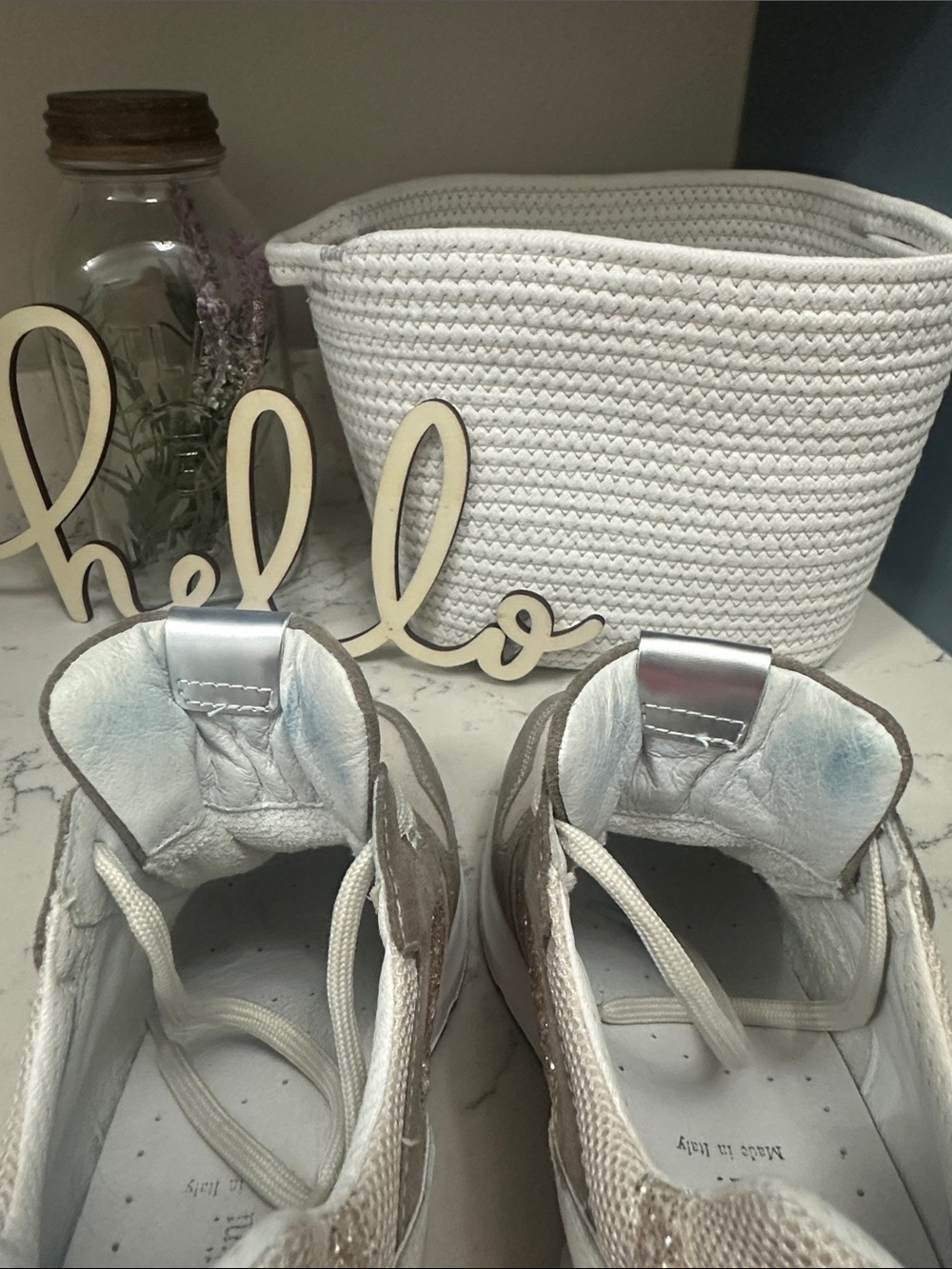 Nero Giardini Women’s Wedge Glitter Lace-Up Sneakers 8 - Picture 7 of 7